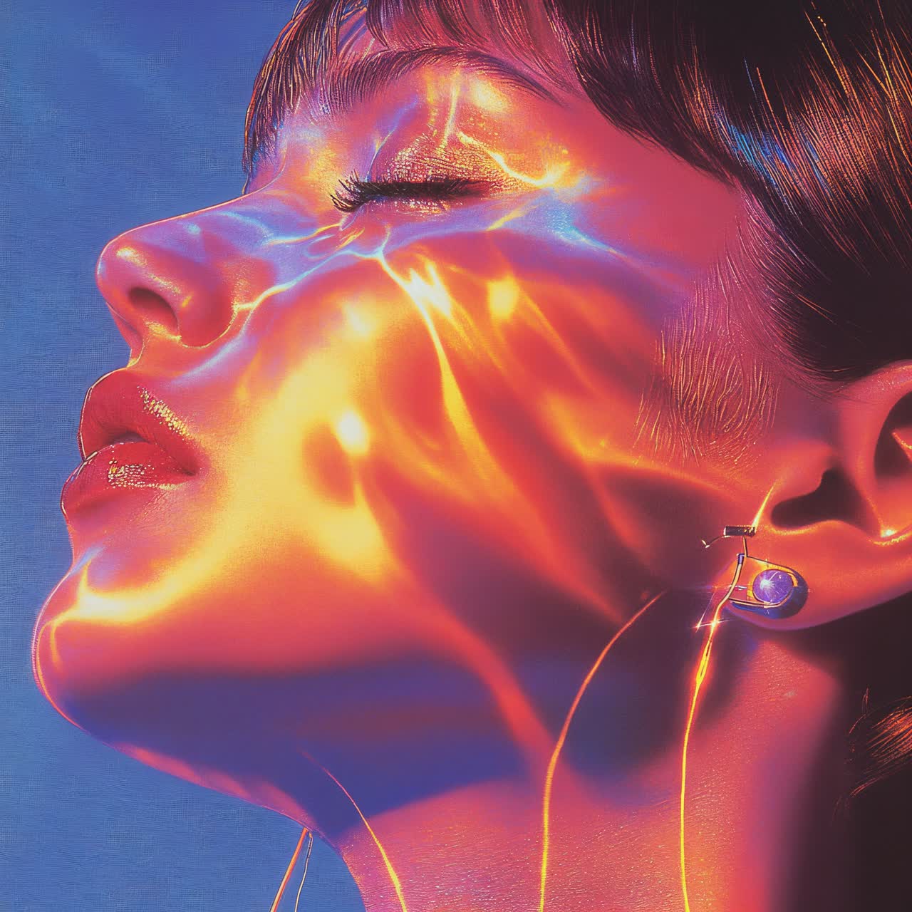 Solar Flare Kissed Her Skin